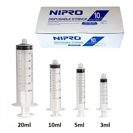 Nipro Disposable Syringe w/o Needles (Luer Lock) 3ml
